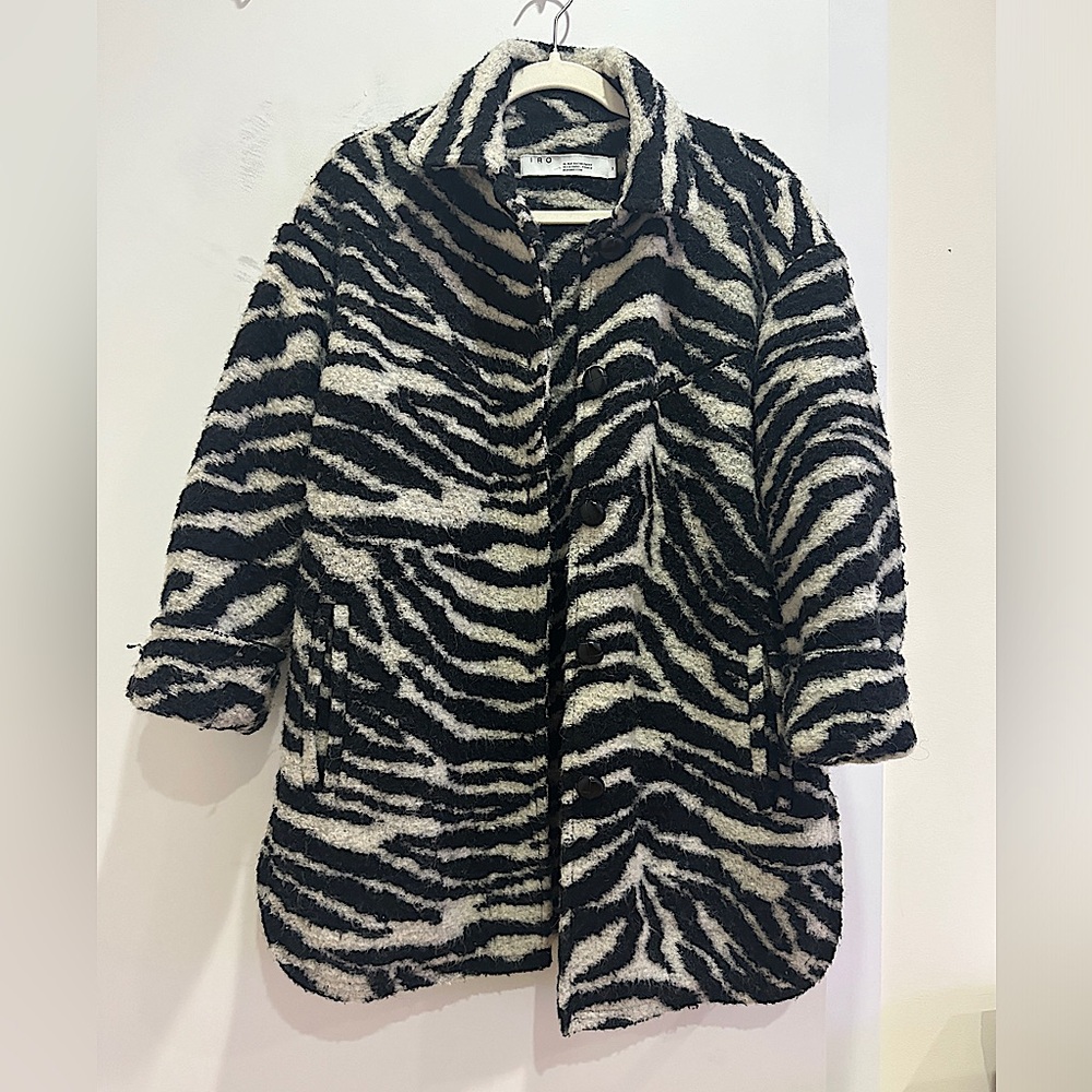 Iro Paris zebra wool coat